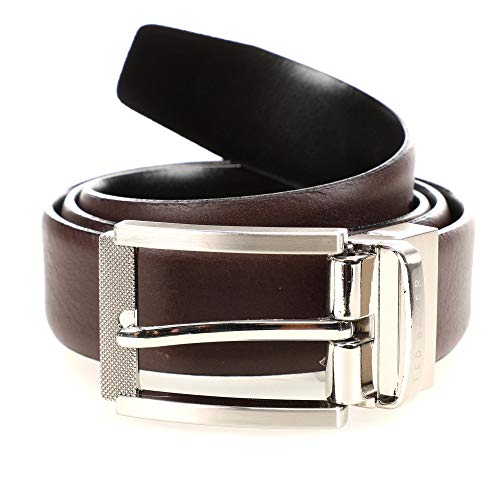 Ted Baker Herren REVA Reversible Texture Belt, Chocolate, 32 im Sale