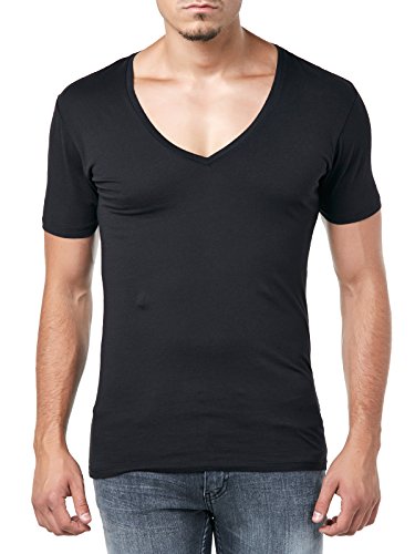 Drykorn Herren T-Shirt Quentin 49371 888 H-Jersey, Schwarz (Schwarz 1000), Large (Herstellergröße: L) im Sale