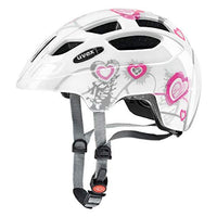 Thumbnail for uvex finale junior - leichter Fahrradhelm für Kinder - individuelle Größenanpassung - erweiterbar mit LED-Licht - heart white pink - 51-55 cm