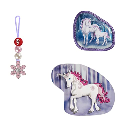 Step by Step Magic MAGS „Ice Unicorn Nuala“, 3-teilig, 2 Magnet-Applikationen und 1 Anhänger, Ergänzung für Schulranzen oder Vorschulrucksack, grau-rosa-weiß im Sale