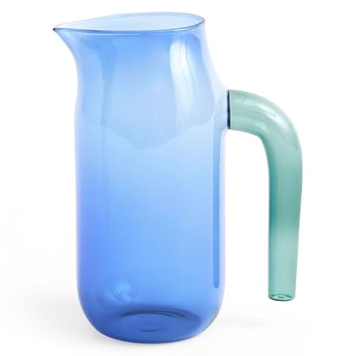 HAY Jug Krug aus Glas in der Farbe Blau mit einem Volumen von 1,5L,  im Sale