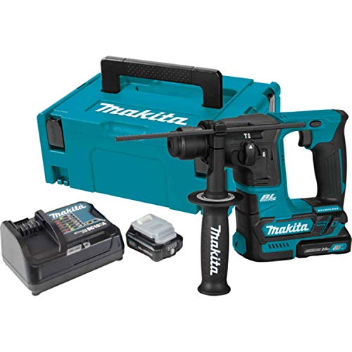 Makita HR166DSMJ Akku-Bohrhammer für SDS-PLUS 10,8 V / 4,0 Ah, 2 Akkus + Ladegerät im MAKPAC Petrol im Sale