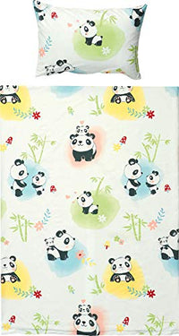 Thumbnail for Erwin Müller Kinder-Bettwäsche, Bettgarnitur Panda Flanell - temperaturausgleichend, wohlig warm, weich mit praktischem Reißverschluss - Panda im Sale