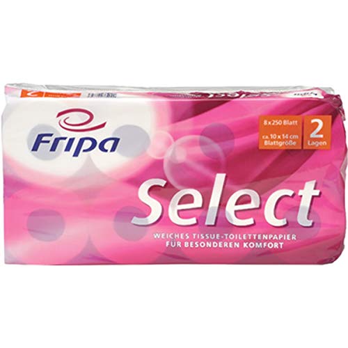 fripa 1040801 Toilettenpapier Select, 4-lagig, hochweiß