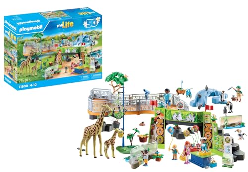 PLAYMOBIL MyLife 71600 Mein großer Erlebnis-Zoo, umfangreiches Zoo-Set mit 16 heimischen und exotischen Tieren sowie abwechslungsreichem Zubehör, detailreiches Spielzeug für Kinder ab 4 Jahren im Sale