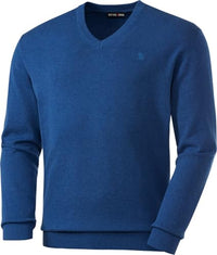 Thumbnail for Otto Kern Pullover Herren mit V-Ausschnitt, Strickpullover aus 100% Baumwolle, Bequemes Sweatshirt in Regular-Fit Passform, Blau, Gr. im Sale