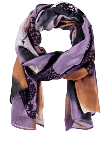 Samoon Damen Schal mit Schlangen-Print gemustert, Animal-Print Magic Purple gemustert 99 im Sale