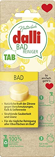 dalli Badreiniger Tabs I 12 x 4 g Tabs | natürliche Kraft der Zitrone für die tägliche Reinigung aller Oberflächen im Bad im Sale