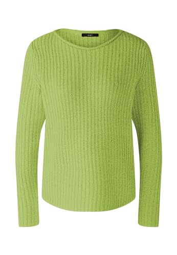 Oui Damen Pullover NAOLIN Baumwollmischung gerade geschnitten Uni Freizeit Rundhals ohne Kragen Baumwollmischung im Sale