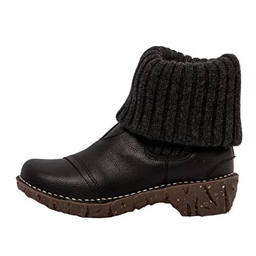 El Naturalista Damen Ankle Boots Yggdrasil, Frauen Stiefeletten,Wechselfußbett,Kurzstiefel,uebergangsschuhe,Black,37 im Sale