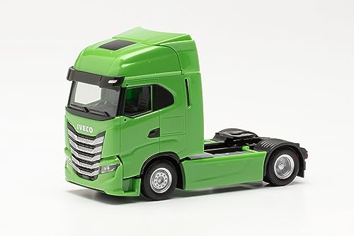 herpa 313445-002 LKW Modell Iveco S-Way Solozugmaschine, Miniatur im Maßstab 1:87, Sammlerstück, Made in Germany, Kunststoff Miniaturmodell