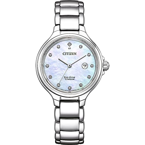 Citizen Damen Analog Quarz Uhr mit Titan Armband EW2680-84D im Sale