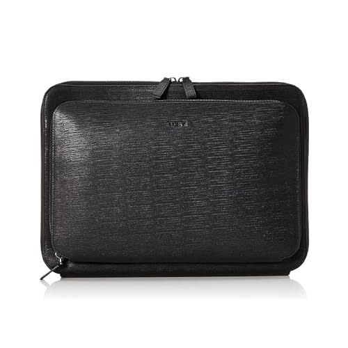 TUMI Nassau Laptop-Portfolio, geprägt, Schwarz, Schwarz geprägt im Sale