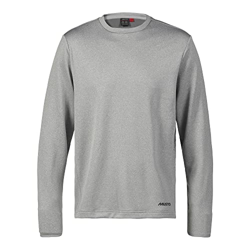 Musto Herren Essential Crew Pullover, 949 Grey Melange, im Sale