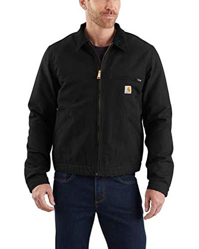 Carhartt, Herren, Detroit Lockere Jacke aus Segelleinen mit Deckenfutter, Schwarz, im Sale