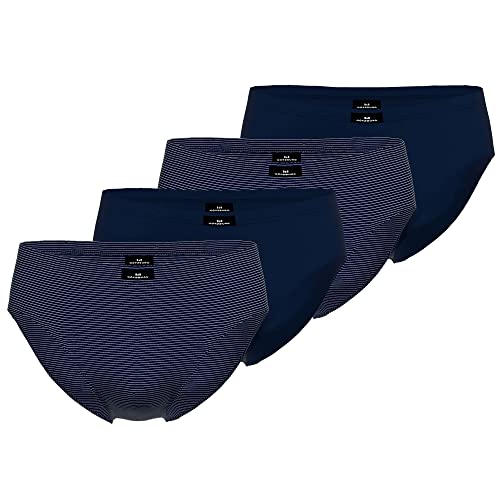 Götzburg Herren Slips X-Lastic Stretch | 4er Pack (XL, Navy | gestreift) im Sale