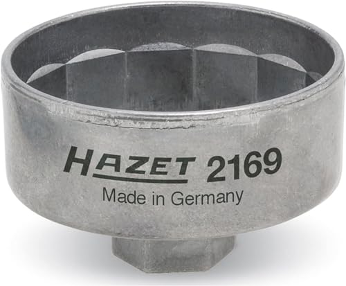 HAZET Ölfilterschlüssel 2169 I passend für verschiedene Ölfilter mit einem Durchmesser von 82 mm, Antrieb: Außensechskant 3⁄8 Zoll I Betätigung von Ölfiltern und Ölfilter-Gehäusedeckeln im Sale