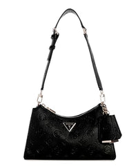 Thumbnail for GUESS Cresidia Top Zip Shoulder Bag Black im Sale