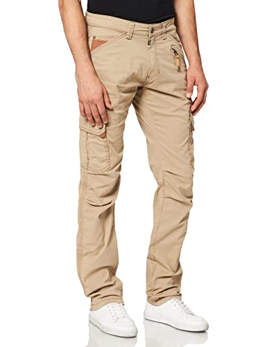 Timezone Herren Herren Cargohose mit Dezenten Wash-effekten Von Timezone Hose, Sludge Green (4078), 33W / 34L EU im Sale