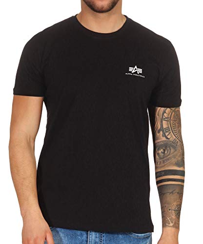 Alpha Industries Herren Basic T Small Logo T-Shirt, Black, XL EU im Sale