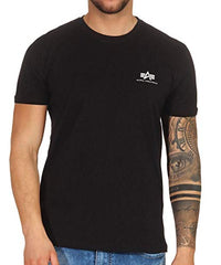 Thumbnail for Alpha Industries Herren Basic T Small Logo T-Shirt, Black, XL EU im Sale