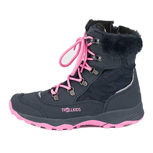 Trollkids Mädchen Hemsedal Winterschuhe Winterstiefel, Marineblau/Magenta, im Sale