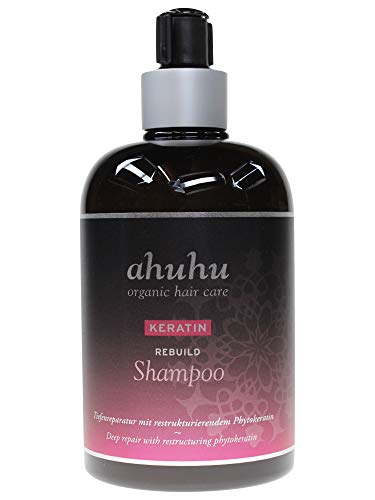 ahuhu oraganic hair care KERATIN Rebuild Shampoo 500ml im Sale