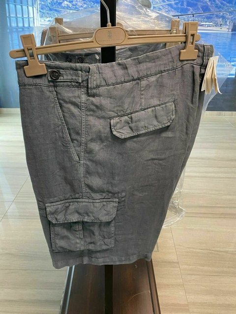 BRUNELLO CUCINELLI Shorts BRUNELLO CUCINELLI LINO BERMUDA SHORT CARGO CHINO LEINEN KURZE HOSE PA im Sale