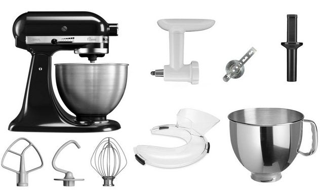 KitchenAid Küchenmaschine KitchenAid 4,3 L 5K45SS Classic Küchenmaschine Set 4 im Sale