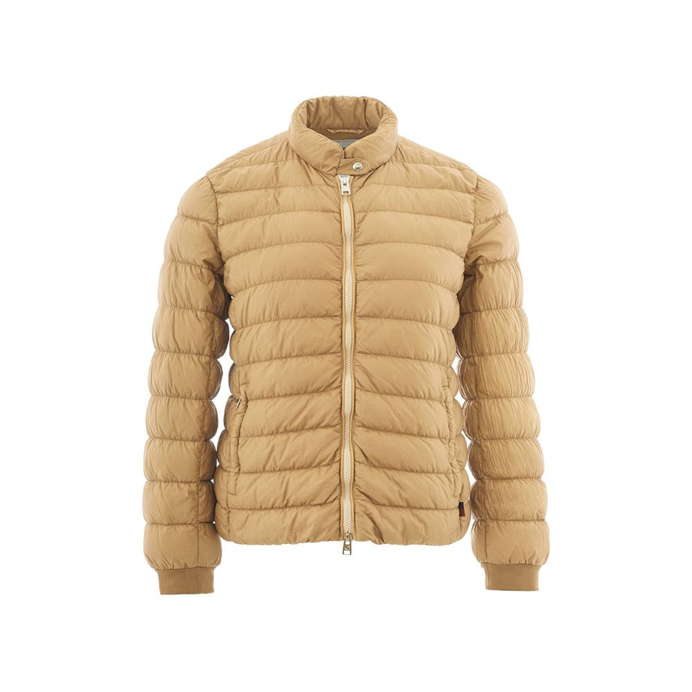 Woolrich Beigefarbener schicker Wintermantel aus Polyamid im Sale