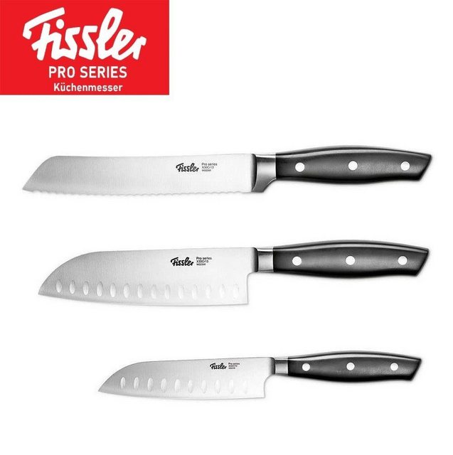 Fissler Messer-Set Profi Messer - Edelstahl Messer mit Spezialklinge (3-tlg)