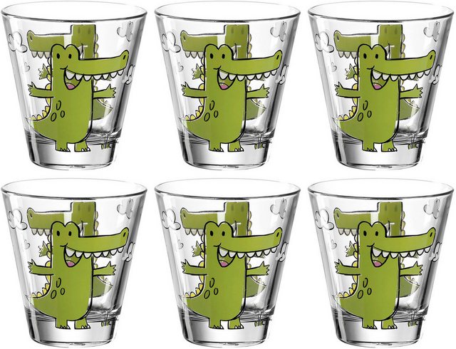 LEONARDO Kinderbecher BAMBINI Krokodil, Glas, 215 ml, 6-teilig im Sale