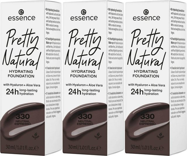 Essence Foundation Pretty Natural HYDRATING, 3-tlg.