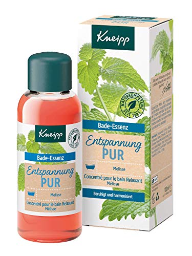 Kneipp Bade-Essenz Entspannung Pur - Badeöl mit natürlichem ätherischen Öl der Indischen Melisse & Extrakt der Zitronenmelisse für wohltuende Entspannung & Erholung - harmonisierend - 100ml im Sale