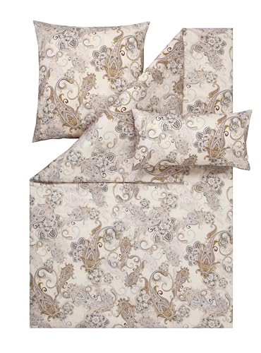 ESTELLA Bettwäsche Charlotte Satin de Luxe (100% Baumwolle) (1 x 40x80 + 1 x 80x80 + 1 x 135x200 cm, Creme 215)