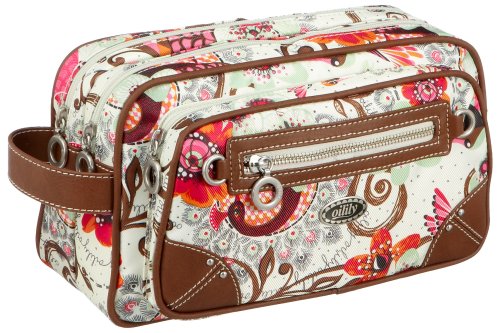 Oilily Summer Birds Pocket Cosmetic Bag Off white OCB9114-0201, Damen Kosmetiktasche, weiss, (201), 28x11x16.5 im Sale