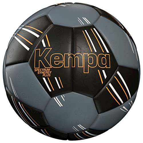 Kempa SPECTRUM SYNERGY PLUS Handball Trainings- und Spielball mit einzigartiger 30-Panel-Konstruktion - für jede Altersklasse geeignet - schwarz/anthra - Größe 2