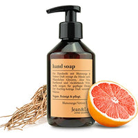 Thumbnail for Jean & Len Handseife Blutorange & Vetiver, reinigt Hände sanft, Flüssigseife im Pumpspender für reine und gepflegte Hände, fruchtig-holziger Duft, ohne Parabene, Silikone & Mikroplastik, vegan, 250 ml