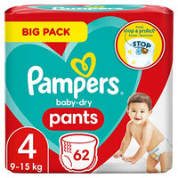 Thumbnail for Pampers Windeln Pants Größe 4 (9-15kg) Baby-Dry, Maxi, BIG PACK, mit Stop- und Schutz Täschchen, 62 Höschenwindeln