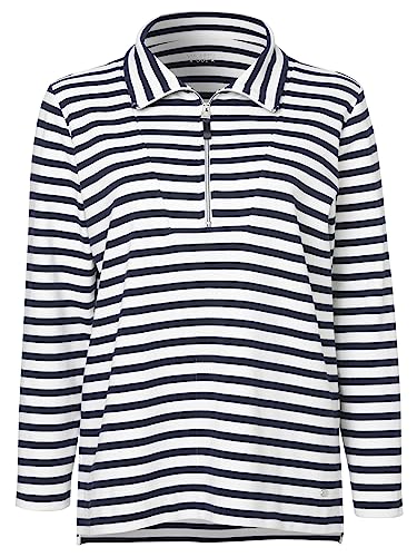 Via Appia Due Damen Zeitloses Sweatshirt mit gestreiftem Allover-Muster im Sale