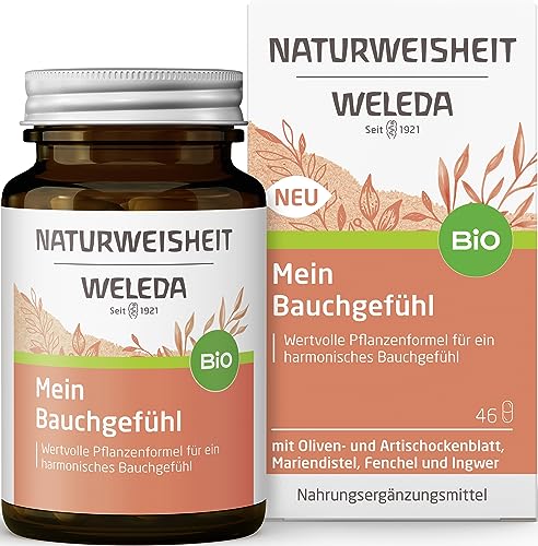 WELEDA Naturweisheit Mein Bauchgefühl - Bio Nahrungsergänzungsmittel unterstützt Verdauung & Leber mit Bitterstoffen aus Mariendistel, Ingwer & Artischocke (46 Kapseln - laktose- & glutenfrei, vegan) im Sale