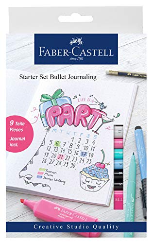 Faber-Castell 267125 - Starter Set Bullet Journaling, 9 teilig, Mehrfarbig