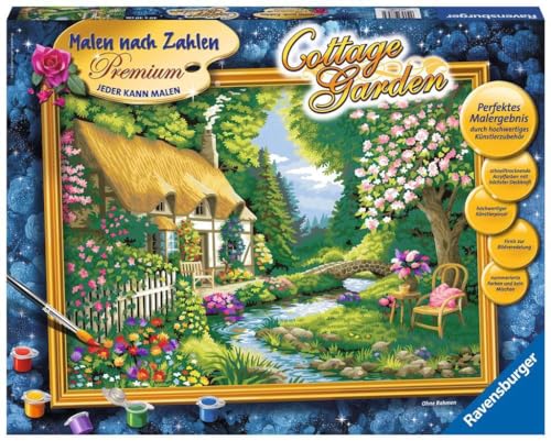 Ravensburger Malen nach Zahlen 28843 CreArt - Cottage Garden - Für Erwachsene und Kinder ab 14 Jahren