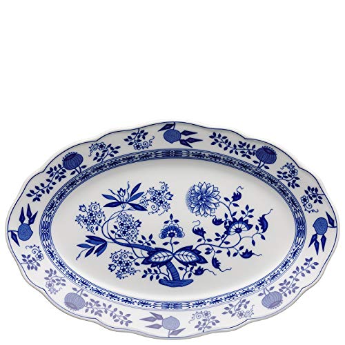 Hutschenreuther Blau Zwiebelmuster Platte 35 cm oval im Sale