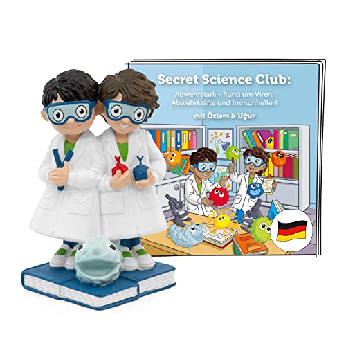 tonies Hörfiguren für Toniebox, Secret Science Club – Abwehrstark – Rund um Viren, Abwehrkräfte und Immunhelfer! mit Özlem & Uğur, Hörspiel für Kinder ab 6 Jahren, Spielzeit ca. 60 Minuten im Sale