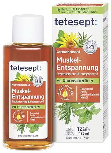 tetesept Muskel-Entspannung Bad – Gesundheitsbad mit ätherischen Ölen – Entspannender Badezusatz nach körperlicher Anstrengung – 1 x 125 ml im Sale