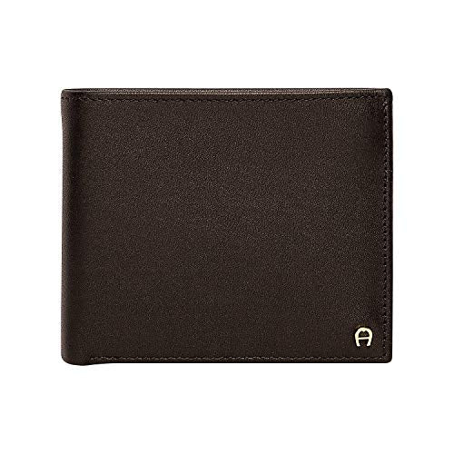 Aigner Geldbörse Portemonnaie Portmonee im Querformat in braun - 12x9,5x2cm (B x H x T) im Sale