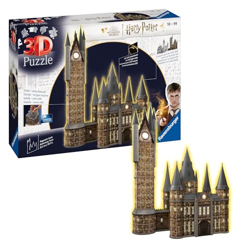 Ravensburger 3D Puzzle 11551 - Harry Potter Hogwarts Schloss - Astronomieturm - Night Edition - 540 Teile - Beleuchtetes Hogwarts Castle für Harry Potter Fans, Harry Potter Geschenke