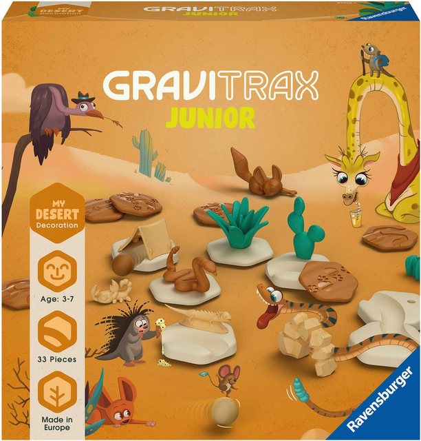 Ravensburger Kugelbahn-Bausatz GraviTrax Junior Extension Desert, Made in Europe, FSC® - schützt Wald - weltweit