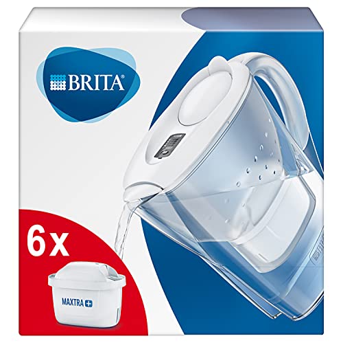 BRITA Marella Cool weiss mit einem halben Dutzend Kartuschen zum Kalkfiltern